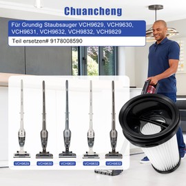 Chuancheng 2 x Filter for Grundig VCH9629 VCH9630 VCH9631 VCH9632 VCH9832, VCH9829 - Replaces No. 9178008590