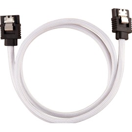 CABLEPELADO SATA III Cable | Data Cable | SATA 3 Serial ATA 6 Gbps | SATA Flat Cable | Internal Connection Cable HDD SSD Hard Drive | SATA Plug Straight | 50 cm | White