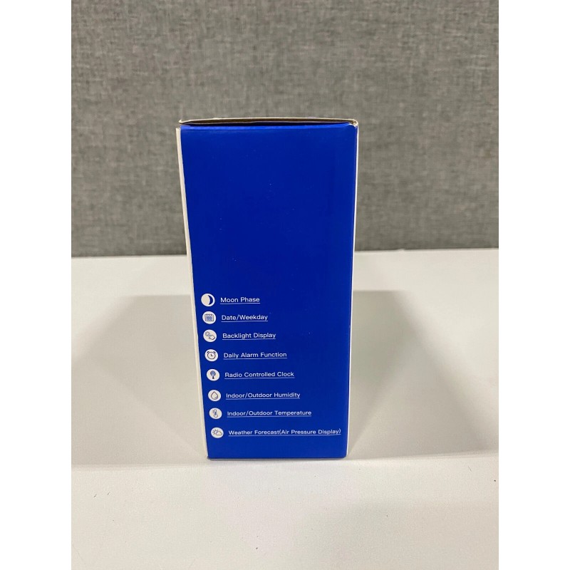 Newentor Weather Station Wireless Thermometer Color Display Digital Black