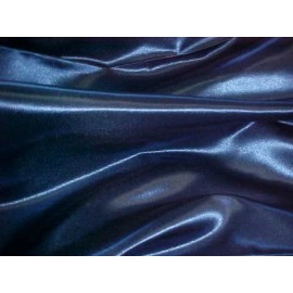 luv Navy Bridal Shiny Satin Fabric 60" Wide sold by the yard