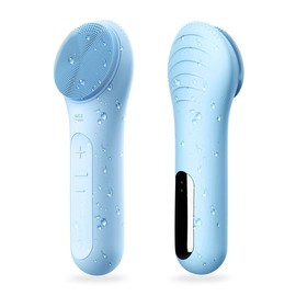 NågraCoola Electric Facial Cleansing Brush - Waterproof and Rechargeable, Exfoliates, Cleanses and Massages Skin - Light Blue - Color: Mint