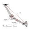 Lid Stay Hinge in Satin Nickel MOYODOR Folding Lid Hinge