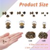 SUPERFINDINGS 400 Set 4 Sizes 3/4/5/6 mm Iron Rivets Double