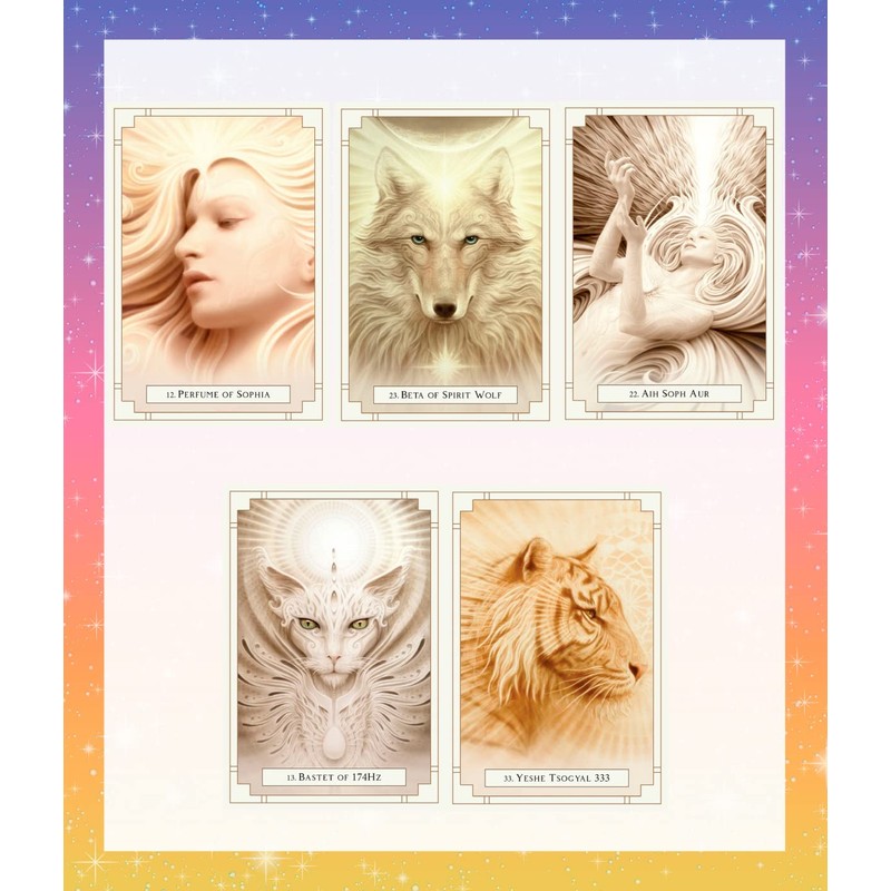 Oracle Cards, 44 Cards, White Light Oracle, Tarot Cards, Japanese