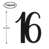 Black Glitter 16th Birthday Centerpiece Sticks, 12-Pack Number 16 Table