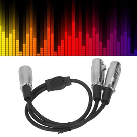 XLR Y Splitter Cord, 19.7in Low Loss Reduce Distortion XLR Male to Dual XLR Female Cable for MP3 Player for Microphone