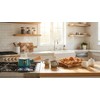 Fuji Enamel Paint Finish Milk Pan Smoke Blue 12cm Solid