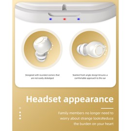 1 Pair Ear Canal Magnetic Charging Hearing Aids Intelligent Noise Reduction Sound Amplifier for Elderly with Portable Charging Box