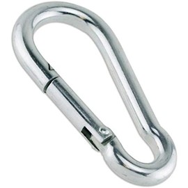1/4" Zinc Plated Steel Carabiner Snap Hook - (2, 5, 10, 20, 35, 50, 100 Packs) (50 PCS)