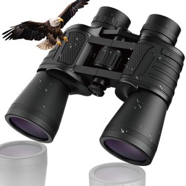 20x50 High Powered Binoculars for Adults，Compact Binoculars with Low Light Vision for Bird Watching Hunting Football Games Travel Large Eyepiece/High Definition/Large View Binocular (Black)