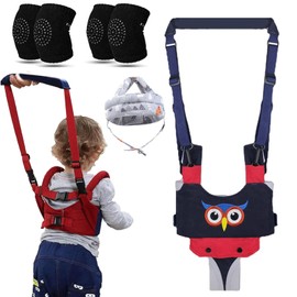 Arnés para Caminar para Bebés Arneses de Seguridad - Arnés para Niños con 2 Pares Rodilleras, Con Protector de Cabeza, Caminador para Bebés, Arnés Infantil para Caminar y Estar de Pie