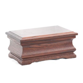 American Chest Corp. JLL Little Lady Jewelry Bo with Lift-Out Tray, Solid Oak with Red Cherry Finish. Featuring Star Mirror in The Lid, Multicolor