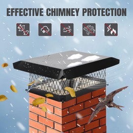 INNO STAGE Chimney Cap - 13"x18" Galvanized Steel Chimney Cover, Chimney Rain Caps, Fireplace Chimney Caps with Adjustable Metal Screws & Gloves