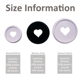 ITSYHPRO 33pcs Planner Discs Discbound Notebook Accessories Heart Expansion Discs for 2025 Planners Notebooks(White Black Mixed,1.26 inch/32 mm)