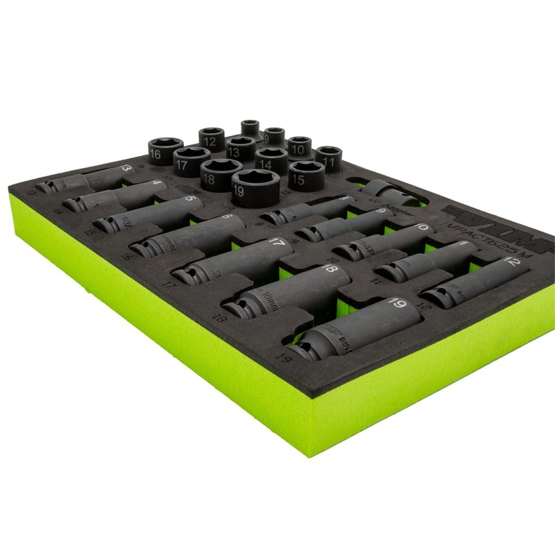 VIM Tools 25 PC. 3/8" DR. Metric Impact Socket Set