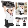 Chef Sculpture Raise Your Hands Welcome Resin France Cook Ornaments
