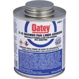 Oatey (4)- Oatey 16 Oz PVC Shower Pan Liner Sheeting Bonding Adhesive 30812