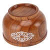 Wooden Rice Bowl Jujube Wood Anti Scald Exquisite Elegant Round