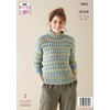 King Cole Acorn Aran Knitting Pattern - 5804 Sweater &
