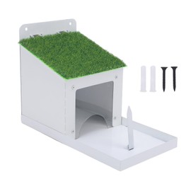 Squirrel Feeder, Solid Structure Weather Proof Metal Squirrel Feeding Box with Station for Outside House Backyard Garden