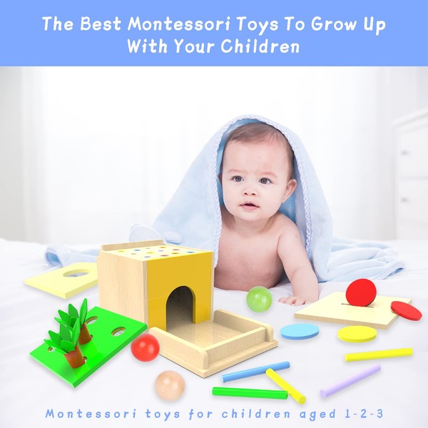 Adena Montessori 5 in 1 Object Permanence Box Toddler Play