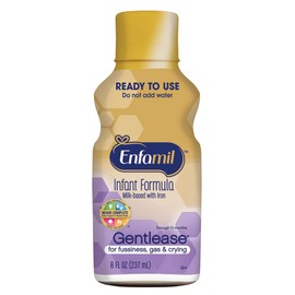 Enfamil Gentlease Ready to Feed Baby Formula, Eases Gas, Fussiness, Crying & Spit-up in 24 Hours, Ready to Use 8 Fl Oz, Pack of 6, Total 48 Fl Oz