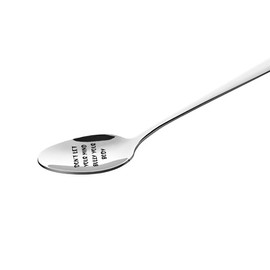 Aakihi Don't Let Your Mind Bully Your Body Spoon - Get Well Gifts for Women Men - Best Recovery Gift – Food Dessert Spoon Engraved Stainless Steel - Eating Disorder Mental Illness Encouragement Gifts