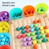 Children Wooden Clip Beads Puzzle Board Hands Brain Training Bead