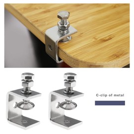The Lord of the Tools 4Pcs C-Shaped Clamp C-Shaped Bracket 304 Stainless Steel C Type Mount C Clamp Tiger Clamp Woodworking Clamp for Woodworkers 16-25mm