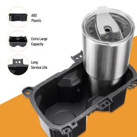 Racewill Oversized Cup Holder Compatible with 2016-2023 Tacoma, 3.75" Diameter Black Extra Large Drink Water Bottle Holder