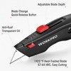 WORKPRO Premium Utility Knife, Retractable All Metal Heavy Duty Box