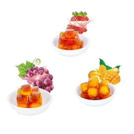 Peeled gummy candies 9.17 oz (260 g), Mango Grape and Strawberry Flavored Fruit Gummies, Perfect for Parties，Fun, Chewy, Shareable Treat.