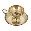 NKlaus Ghee Lamp Oil Lamp with Wick Handmade Brass House