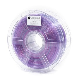 COOKIECAD Fairy Floss Translucent Pink-Purple-Blue Rainbow Glitter PLA 3D Printer Filament 1.75mm 1kg