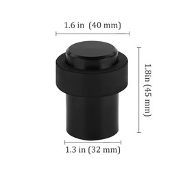8 x Door Stops for Screwing 45 mm Height – Mounting on Floor or Wall – Stainless Steel Rubber Wall Door Stopper with Mounting Material