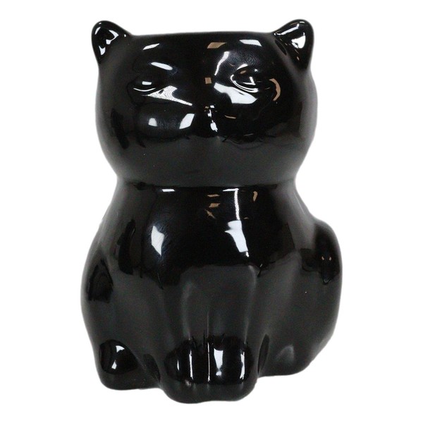 Ebros Gift Wicca Witchcraft Witching Hour Ceramic Black Feline Cat