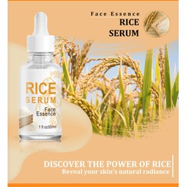 Rice Serum for Face, Rice Hyaluronic Acid Serum, Hydrating Serum for Dry Skin, Deep Moisturizing Nourish Facial Serum Essence, Smooth Fine Line, Restore Skin Elasticit 30ml