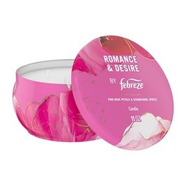 Febreze Scented Candle, Romance & Desire Scent, 11 oz 4 Wick Candle, Single Pack