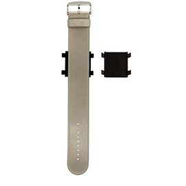 Stamps 100003 Women's Bracelet Leather Bracelet Glossy Titanium with Additional Snapper/Adapter 9938000, Strap.