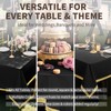 Teruntrue 2 Pack Black Tablecloths 153x260cm Polyester Rectangle Table Cloth