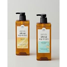 Happy Bath [해피바스] 유황 소금 보들 바디워시 600g 2종(택1) Happy Bath Sulfur Salt Soft Body Wash 600g 2 Types (Choose 1)