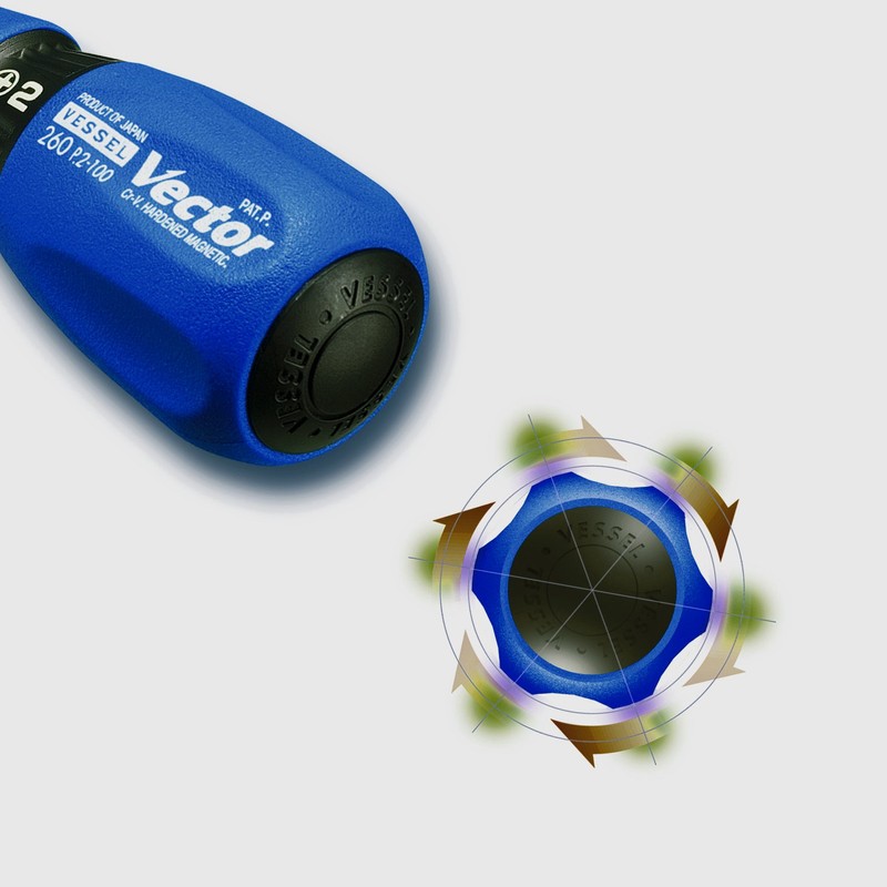 Vessel Vector Normal Screwdriver Large Diameter Grip -5.5 x 75