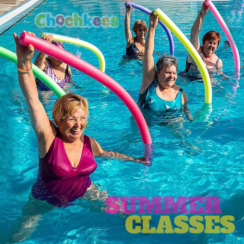 Chochkees Brown Floating Pool Noodles Foam Tube 2-Pack, Thick Hollow