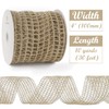 HUIHUANG Burlap Wired Ribbon 4 inch Burlap Ribbon for Christmas