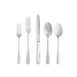 Costa Nova 5-Piece Silverware Service for 1 - Lumi Collection, Polished Finish | Stainless Steel Cutlery | Dishwasher Safe Flatware | Restaurant Quality Dinnerware