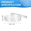 PATIKIL 90mm/3.5 Inch Plastic Petri Dishes with Lids, 1 Pack