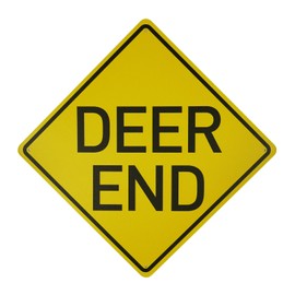 BTHUKO Dead End Sign, 12"x 12" Aluminum Traffic Warning Signs