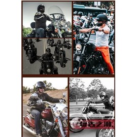 Ever TA Light Retro Motorcycle Half Helmet - Ultra-Thin Comfortable Beanie Motorcycle Helmet with Sun Visor DOT Approved Vintage Open Face Jet Helmet for Moped Scooters (Color : F, Size : M=57-58cm)