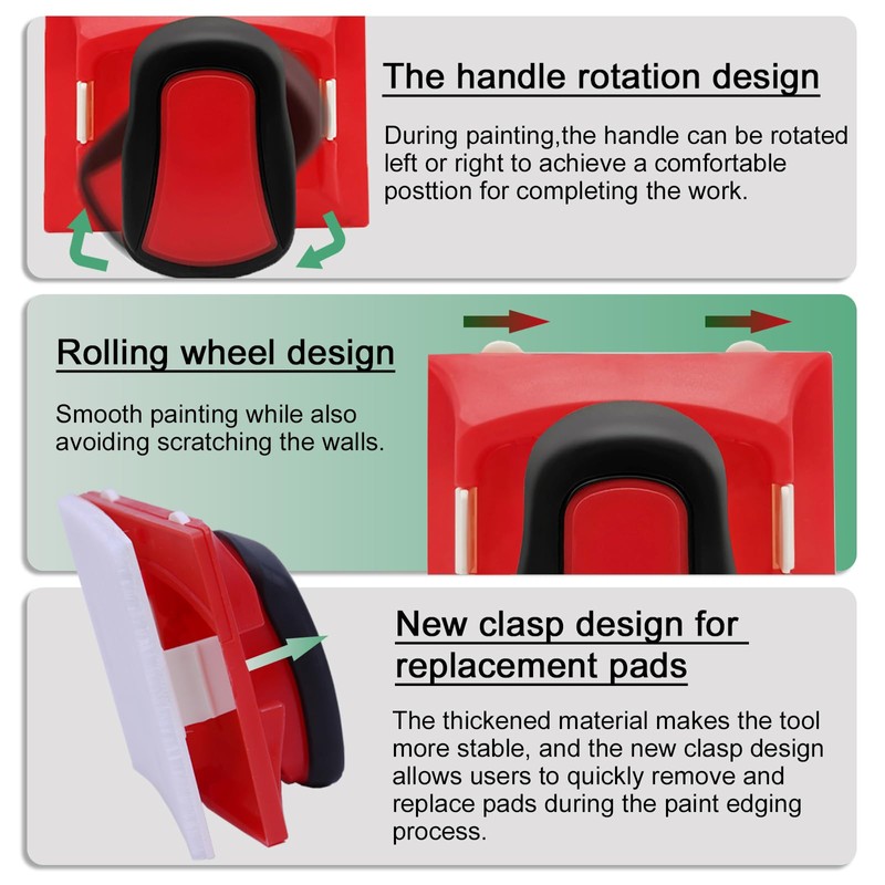 DIQQHI Paint Edger Trimmer with 2 Replacement Pads | Paint
