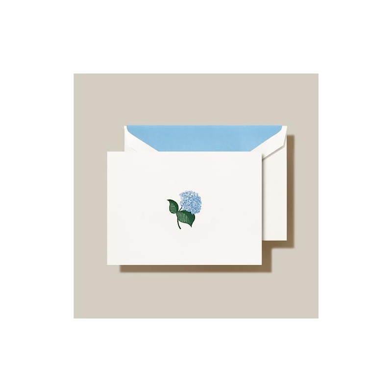 Crane & Co. Hand Engraved Blue Hydrangea Note